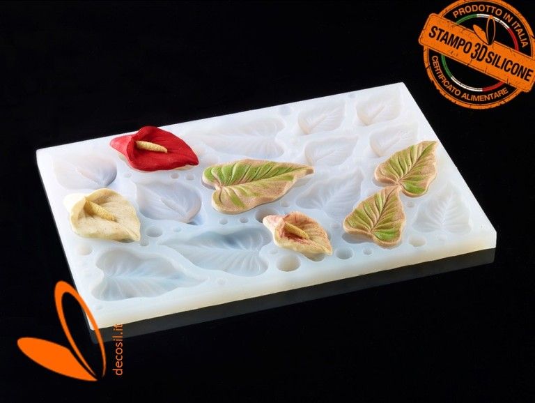 Calla lily flower-shaped silicone multiple mould
