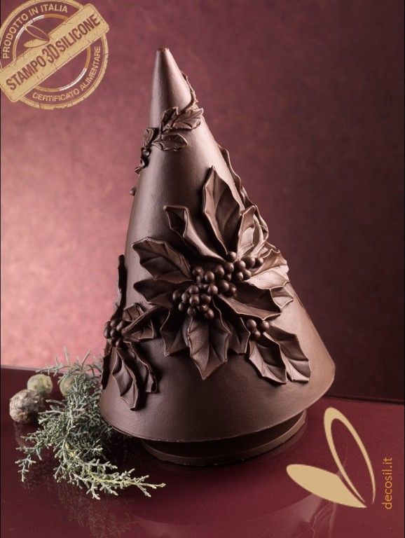 Holly Chocolate Christmas Tree LINEAGUSCIO Mould