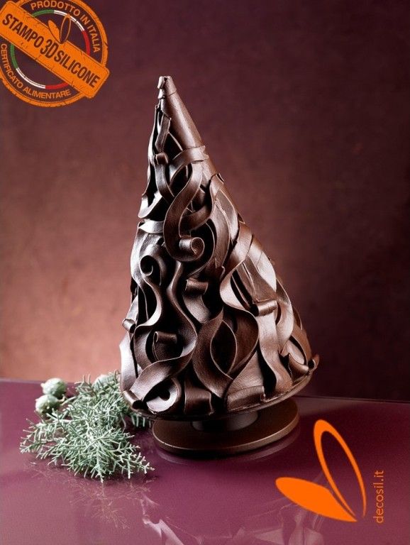 Wood Shavings Chocolate Christmas Tree LINEAGUSCIO Mould