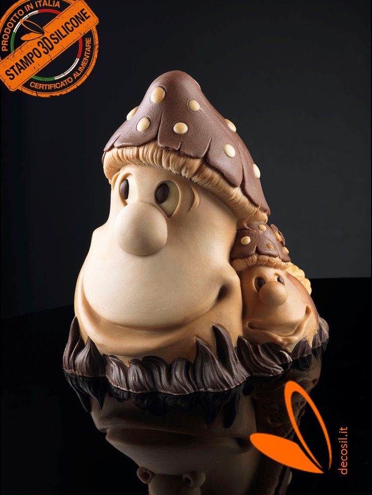 Mushrooms Chocolate Easter Bell LINEAGUSCIO Mould