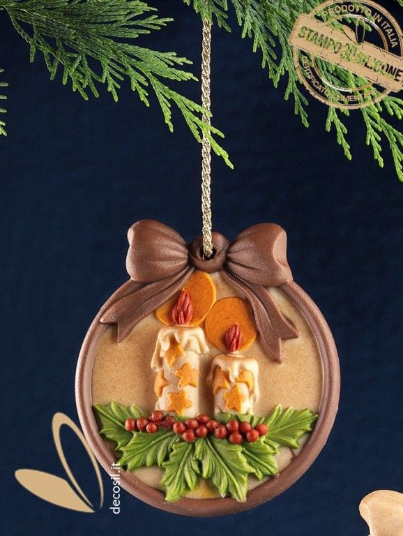 Christmas Candles Ornament silicone mould