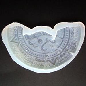 Aztec stone crescent-shaped mould