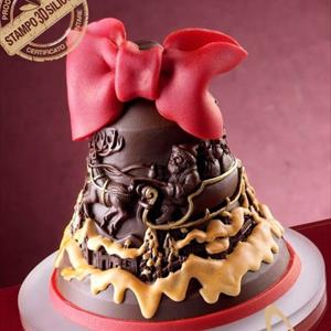 Santa Claus and Reindeers Chocolate Christmas Bell LINEAGUSCIO Mould