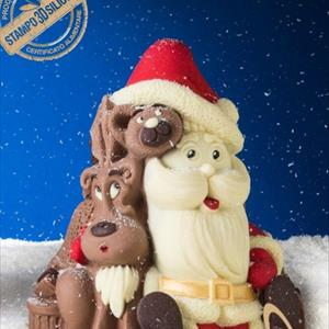 Santa Claus Bear and Reindeer Chocolate Christmas Bell LINEAGUSCIO Mould