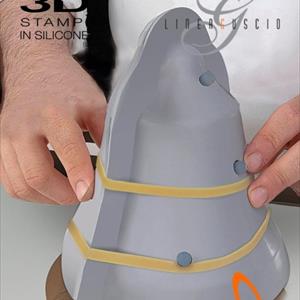 Santa Claus and Reindeers Chocolate Christmas Bell LINEAGUSCIO Mould
