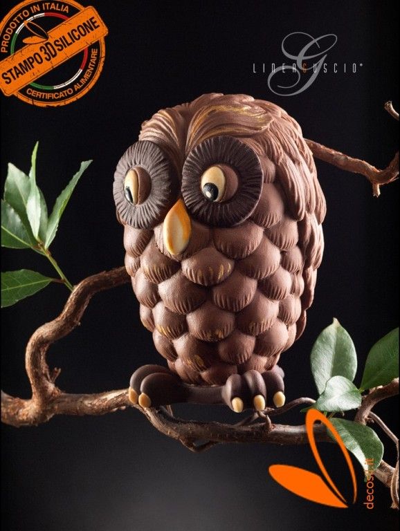 Owl Chocolate Easter Egg LINEAGUSCIO Mould