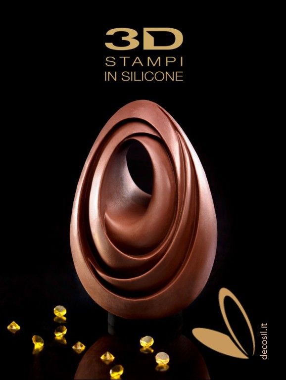 Infinity chocolate Easter egg mould by LINEAGUSCIO decosil