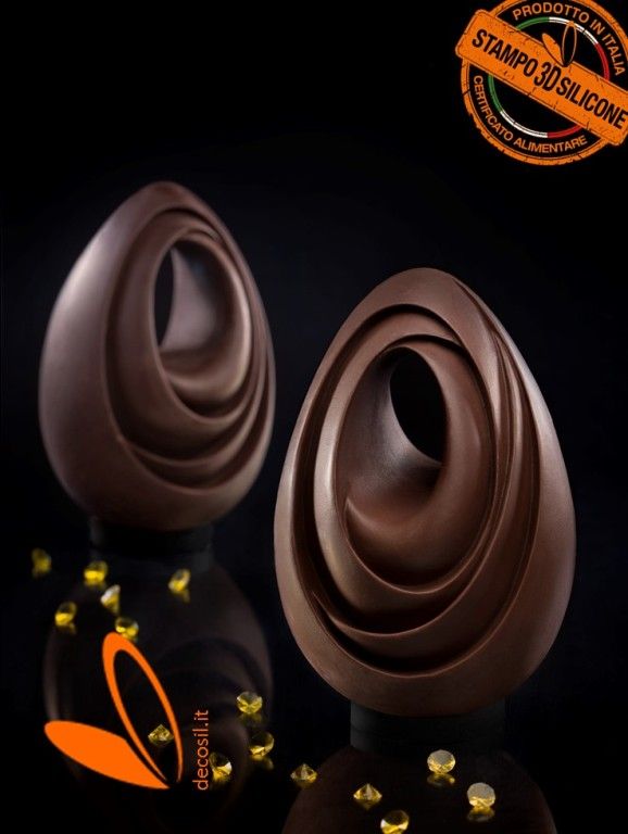Infinity chocolate Easter egg mould by LINEAGUSCIO decosil
