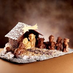Chocolate Nativity mould. 3D Nativity scene mould. 
