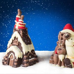 Santa Claus in chimney Chocolate Christmas Tree LINEAGUSCIO Mould