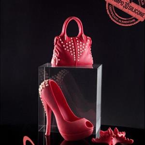 shoe-shaped chocolate mould with studded heel