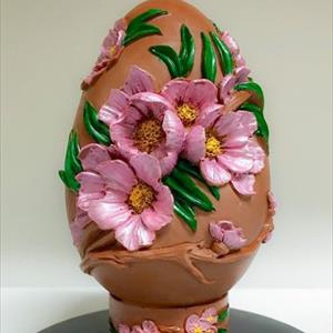 Peach Flowers Chocolate Easter Egg LINEAGUSCIO Mould