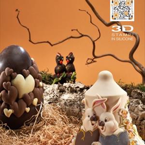 Hearts Chocolate Easter Egg LINEAGUSCIO Mould