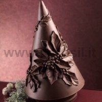 How to make a Christmas Chocolate tree with 3D holly decorations with LINEAGUSCIO-pine mould