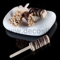 Stick of White Chocolate and Hazelnut Mousse